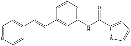 N-[3-[(E)-2-pyridin-4-ylethenyl]phenyl]thiophene-2-carboxamide Struktur