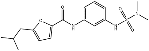 N-[3-(dimethylsulfamoylamino)phenyl]-5-(2-methylpropyl)furan-2-carboxamide Structure