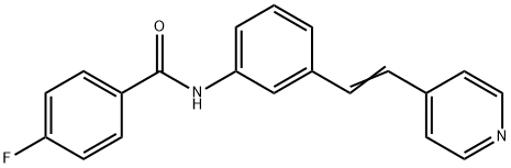 4-fluoro-N-[3-[(E)-2-pyridin-4-ylethenyl]phenyl]benzamide Struktur