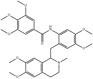 N-[2-[(6,7-dimethoxy-2-methyl-3,4-dihydro-1H-isoquinolin-1-yl)methyl]-4,5-dimethoxyphenyl]-3,4,5-trimethoxybenzamide Struktur