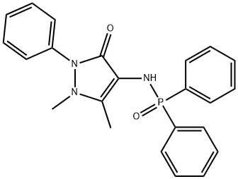 4-(diphenylphosphorylamino)-1,5-dimethyl-2-phenylpyrazol-3-one Struktur