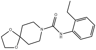 N-(2-ethylphenyl)-1,4-dioxa-8-azaspiro[4.5]decane-8-carboxamide Struktur