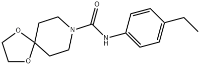 N-(4-ethylphenyl)-1,4-dioxa-8-azaspiro[4.5]decane-8-carboxamide Struktur