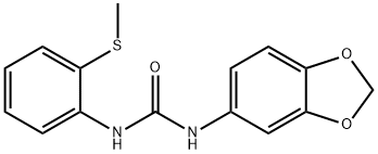 1-(1,3-benzodioxol-5-yl)-3-(2-methylsulfanylphenyl)urea Struktur