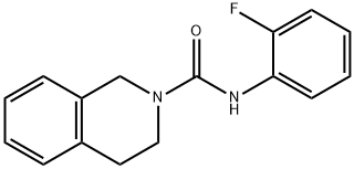 N-(2-fluorophenyl)-3,4-dihydro-1H-isoquinoline-2-carboxamide Struktur