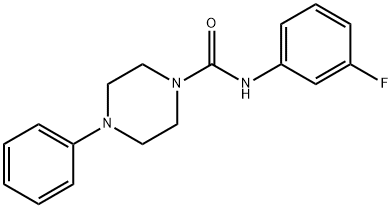 N-(3-fluorophenyl)-4-phenylpiperazine-1-carboxamide Struktur