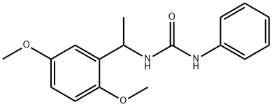 1-[1-(2,5-dimethoxyphenyl)ethyl]-3-phenylurea Struktur