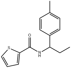 N-[1-(4-methylphenyl)propyl]thiophene-2-carboxamide Struktur