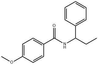 4-methoxy-N-(1-phenylpropyl)benzamide Struktur