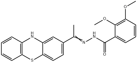 2,3-dimethoxy-N-[(E)-1-(10H-phenothiazin-2-yl)ethylideneamino]benzamide Struktur