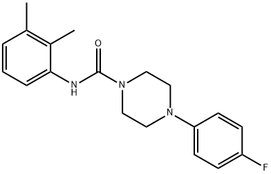 N-(2,3-dimethylphenyl)-4-(4-fluorophenyl)piperazine-1-carboxamide Struktur