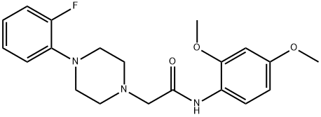 N-(2,4-dimethoxyphenyl)-2-[4-(2-fluorophenyl)piperazin-1-yl]acetamide Struktur