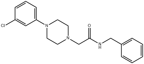 N-benzyl-2-[4-(3-chlorophenyl)piperazin-1-yl]acetamide Struktur