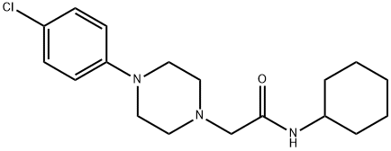 2-[4-(4-chlorophenyl)piperazin-1-yl]-N-cyclohexylacetamide Struktur