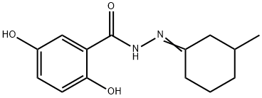 2,5-dihydroxy-N-[(Z)-(3-methylcyclohexylidene)amino]benzamide Struktur