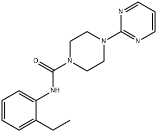 N-(2-ethylphenyl)-4-pyrimidin-2-ylpiperazine-1-carboxamide Struktur