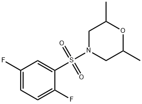 4-(2,5-difluorophenyl)sulfonyl-2,6-dimethylmorpholine Struktur