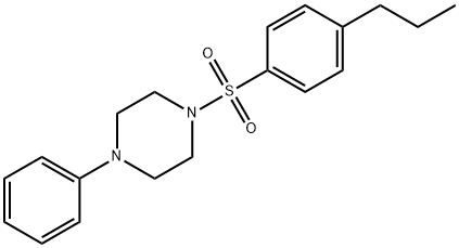 1-phenyl-4-(4-propylphenyl)sulfonylpiperazine Struktur