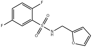 2,5-difluoro-N-(furan-2-ylmethyl)benzenesulfonamide Struktur