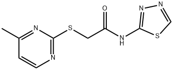 2-(4-methylpyrimidin-2-yl)sulfanyl-N-(1,3,4-thiadiazol-2-yl)acetamide Struktur