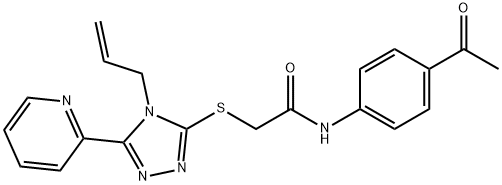 N-(4-acetylphenyl)-2-[(4-prop-2-enyl-5-pyridin-2-yl-1,2,4-triazol-3-yl)sulfanyl]acetamide Struktur