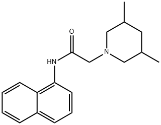 2-(3,5-dimethylpiperidin-1-yl)-N-naphthalen-1-ylacetamide Struktur