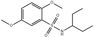 2,5-dimethoxy-N-pentan-3-ylbenzenesulfonamide Struktur