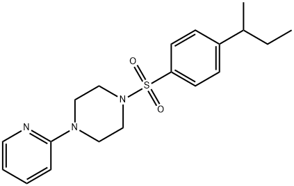 1-(4-butan-2-ylphenyl)sulfonyl-4-pyridin-2-ylpiperazine Struktur