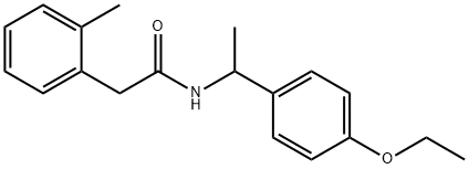 N-[1-(4-ethoxyphenyl)ethyl]-2-(2-methylphenyl)acetamide Struktur