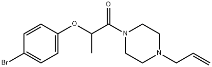 2-(4-bromophenoxy)-1-(4-prop-2-enylpiperazin-1-yl)propan-1-one Struktur