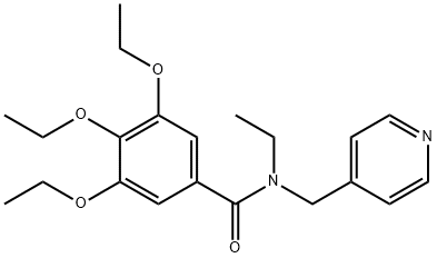 3,4,5-triethoxy-N-ethyl-N-(pyridin-4-ylmethyl)benzamide Struktur