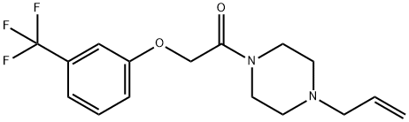 1-(4-prop-2-enylpiperazin-1-yl)-2-[3-(trifluoromethyl)phenoxy]ethanone Struktur