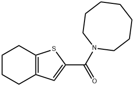 azocan-1-yl(4,5,6,7-tetrahydro-1-benzothiophen-2-yl)methanone Struktur