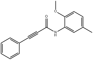 N-(2-methoxy-5-methylphenyl)-3-phenylprop-2-ynamide Struktur