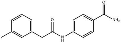 4-[[2-(3-methylphenyl)acetyl]amino]benzamide Struktur