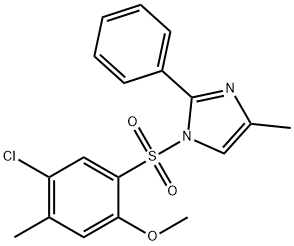 1-(5-chloro-2-methoxy-4-methylphenyl)sulfonyl-4-methyl-2-phenylimidazole Struktur