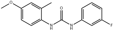 1-(3-fluorophenyl)-3-(4-methoxy-2-methylphenyl)urea Struktur