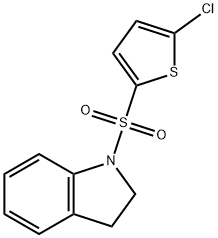 1-(5-chlorothiophen-2-yl)sulfonyl-2,3-dihydroindole Struktur