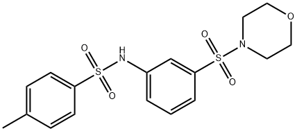 4-methyl-N-(3-morpholin-4-ylsulfonylphenyl)benzenesulfonamide Struktur