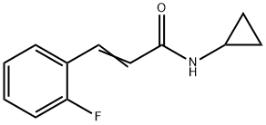 (E)-N-cyclopropyl-3-(2-fluorophenyl)prop-2-enamide Struktur