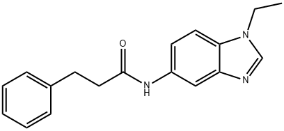 N-(1-ethylbenzimidazol-5-yl)-3-phenylpropanamide Struktur