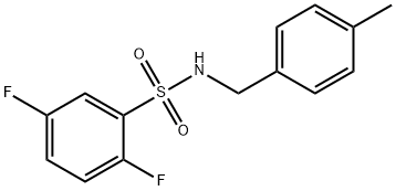 2,5-difluoro-N-[(4-methylphenyl)methyl]benzenesulfonamide Struktur