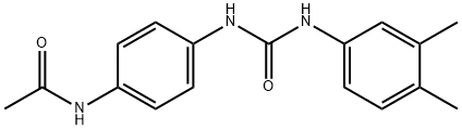 N-[4-[(3,4-dimethylphenyl)carbamoylamino]phenyl]acetamide Struktur