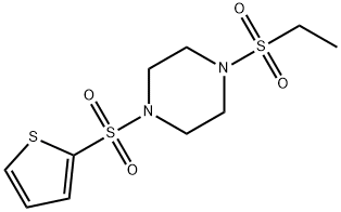 1-ethylsulfonyl-4-thiophen-2-ylsulfonylpiperazine Struktur