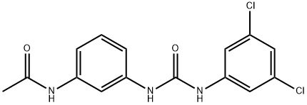 N-[3-[(3,5-dichlorophenyl)carbamoylamino]phenyl]acetamide Struktur