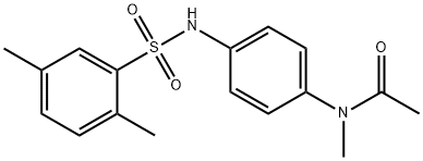 N-[4-[(2,5-dimethylphenyl)sulfonylamino]phenyl]-N-methylacetamide Struktur