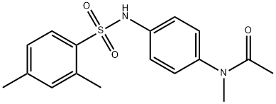 N-[4-[(2,4-dimethylphenyl)sulfonylamino]phenyl]-N-methylacetamide Struktur