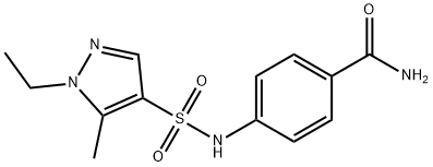 4-[(1-ethyl-5-methylpyrazol-4-yl)sulfonylamino]benzamide Struktur