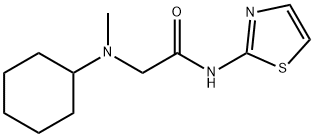 2-[cyclohexyl(methyl)amino]-N-(1,3-thiazol-2-yl)acetamide Struktur