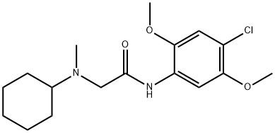 N-(4-chloro-2,5-dimethoxyphenyl)-2-[cyclohexyl(methyl)amino]acetamide Struktur